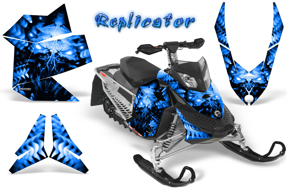 Skidoo REV XP Graphics Kit Replicator Blue